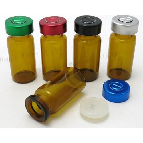 360 x 8ml amber small glass vials bottle, essence perfume vials container,aluminum colorful flip lids&secure rubber stopper