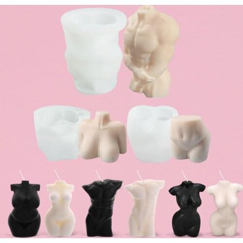 3D Woman Nude Body Silicone Mold DIY Hand-made Making Candles Mould Making Wax Plaster Mould Handmade Candle Making Supplies