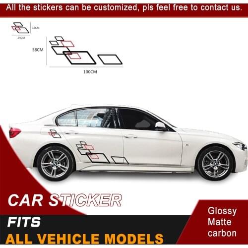 Car Sticker For Toyota Audi BMW Ford VW Toyota Mercedes Mitsubishi Honda Side Door Graphic Vinyl Modified Decorative Car Decal