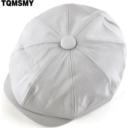 TQMSMY Solid Color Beret Hat Men Vintage Newsboy Caps Women Peaked Flat Visor Cap Streetwear Casual Berets Unisex Boina TMB19