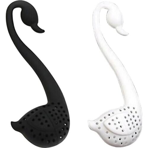 Food-grade Silicone Safe Non-toxic Swan Tea Infuser Strainer Separator Filter Diffuser Teaware Kitchen Accessories Tools
