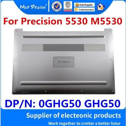 MAD DRAGON Brand Laptop NEW silver white Bottom Base Bottom Cover Nameplate Assembly for Dell Precision 5530 M5530 0GHG50 GHG50