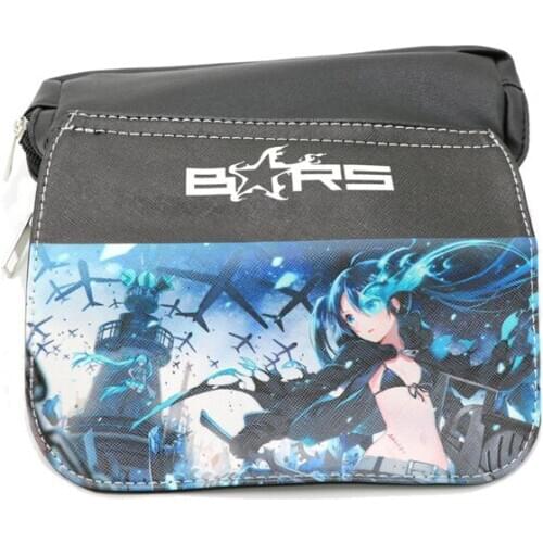 Black Rock Shooter Anime Cartoon Printed With Cosmetic Cases Student Stationery Pencil Case for Boys or Girls