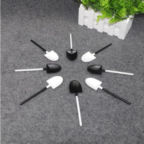 Pure Black White Ice Cream Scoop Shovel Small Disposable Potted Flower Pot Shovel LX2039
