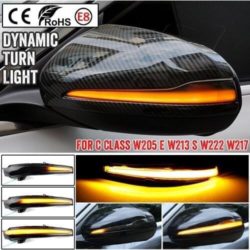 Dynamic Turn Signal Lights For Mercedes Benz C E S GLC W205 W213 V Class W447 Rearview Mirror Indicator Blinker Lamp LED