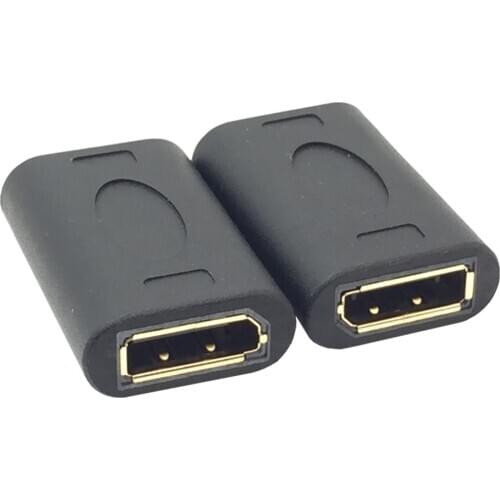 DP to DP DisplayPort Female to Female Adapter Connector Coupler Extender Tool Compatible with all DP Male Cables