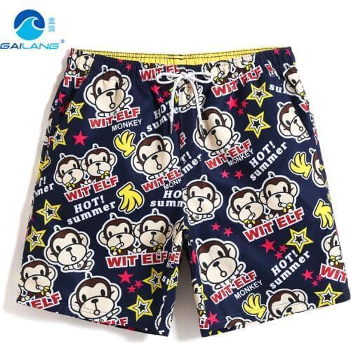 Gailang Brand Men Beach Shorts Swimwear Swimsuits Boardshorts Quick Drying Casual Shorts Bottoms Summer Boxer Trunks Shorts New