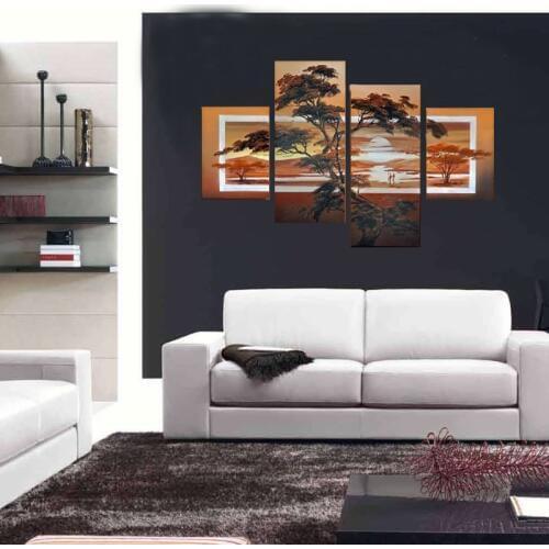 Beautiful Hand Painted Oil Painting On Canvas Home Decoration Wall art Picture pine tree Landscape