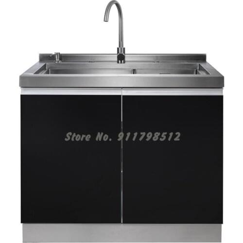 Kitchen Integrated Cabinets Sink 304 Stainless Steel Single And Double Slot Width 900 Can Be Integrated Dishwasher Disinfection