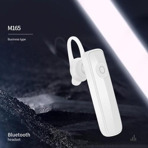 M165 Mini Wireless Bluetooth Headset Stereo Bass Car Bluetooth Earphone Handsfree Earloop Earpiece With Mic For Smart Phones
