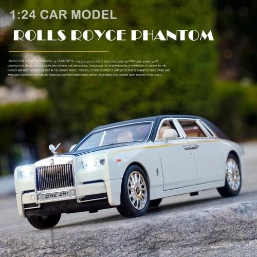 1:24 Rolls Royce Phantom Alloy Car Model Die Casts Vehicles Toy Car Collectible Metal Car Model High Simulation Kids Toy Gift