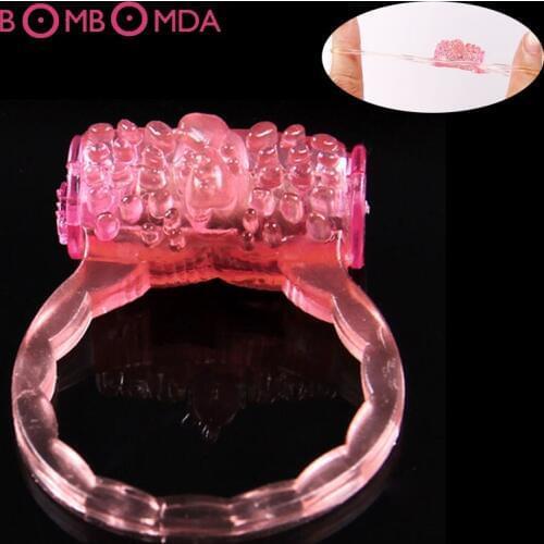 Man Masturbators Silicone Vibrator Reusable Vibrating Penis Rings Vibration Delay Lasting lock Sperm Thin Ring Sex Toys O2