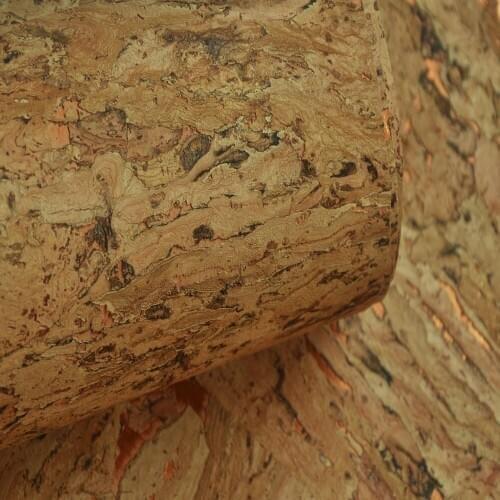 MYWIND 0.91*5.5M/Roll Copper Metallic Autumn Glory Cork Cloud Sea Texture Luxury 3D Design Home Decor Cork Wallpaper