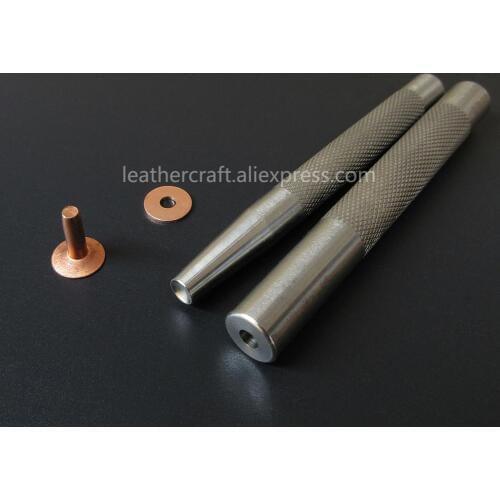 1 set Craft tool Copper Rivet & Burrs Riveting Tool Setter Setting Tool Stainless steel Fasteners fixing tool