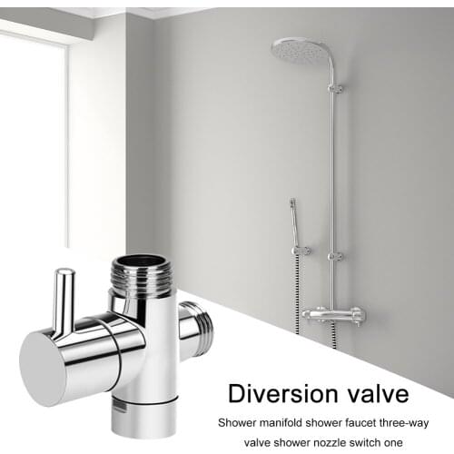 Valve Head faucet Bathroom Accessories Water Separator Switch Adapter Control 1/2 3 Way Connector Shower Diverter