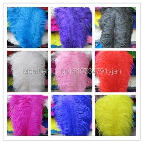 New! 100pcs High Quality Natural Ostrich Feathers 20-22inch 50-55cm Color choice