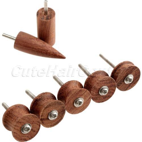 New 7Pcs/set Leathercraft Tools Leather Burnisher Wood Slicker Wood Edge Tools Leather Polishing Timming Sewing Tools Accessory