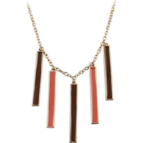 New Fashion Jewelry Zinc Alloy Colorful Rectangle Pendant Tassel Necklaces For Women Free Shipping