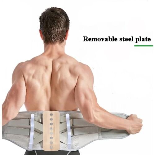 Orthopedic Steel Plate Corset Back Support Belt Men Back Brace Belt Fajas Lumbares Ortopedicas Spine Support Belt