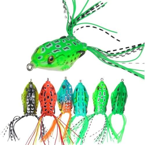 Luya Bait Lei Frog Simulation Soft Lure High Carbon Steel Double Hook Fake Bait Blackfish Fake Rubber Lure Feeders for Fishing