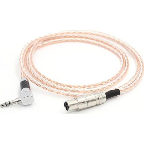 3.5mm carbon fiber rhodium plug connector to XLR female plug hifi OCC AUX cable