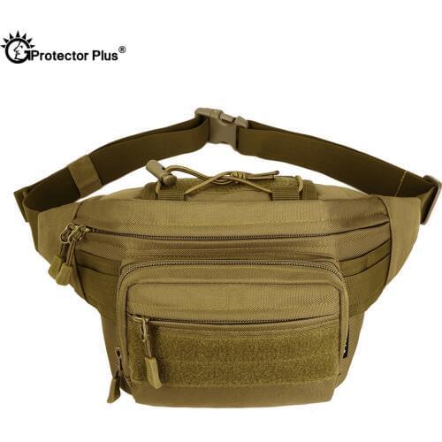 PROTECTOR PLUS Outdoor Tactical Multifunction Waist Pack Military Combat Camping Sport Hunting Bag Waterproof Athletic Chest bag