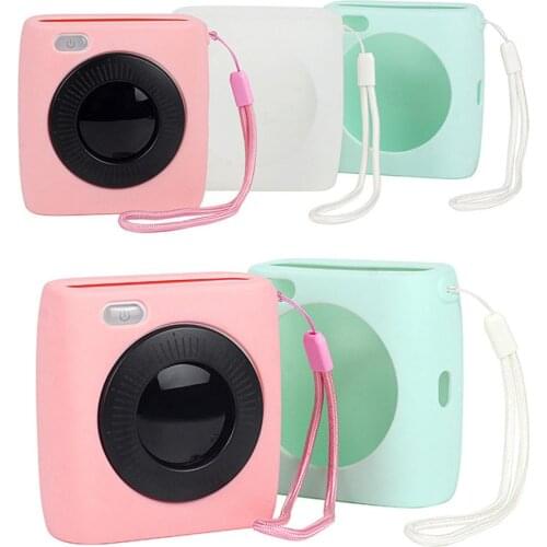 CAIUL Protective Case Colorful Silicone Cover Shell Storage Sleeve Soft For Paperang P2 Thermal Printer