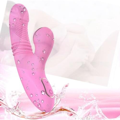Retractable7-Frequency G-Spot Penis Vibrator Female Adult Sex Toy For Women Massage Masturbation AV Stick Tongue