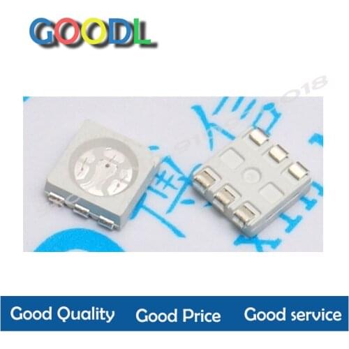 10PCS 5050RGB red, green and blue common anode LED lamp beads high-brightness patch light-emitting diode 5050 colorful three-col