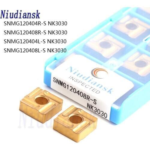 10 Pcs SNMG120404R-S NK3030 SNMG120408R-S NK3030 SNMG120404L-S SNMG120408L-S NK3030 Carbide Inserts CNC Lathe Steel Turning Tool