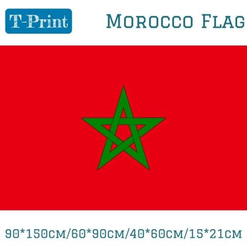 15PCS Flag 90*150cm/60*90cm/40*60cm/15*21cm Morocco Polyester Flag 5*3FT For World Cup National Day Olympic Games