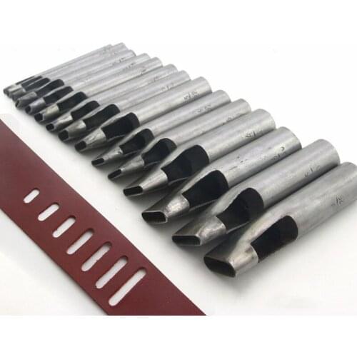 2mm*3-28mm DIY Drilling Bit Leather Craft Puncher Flat Hole Punch Maker Cutter Chisel Tool Set