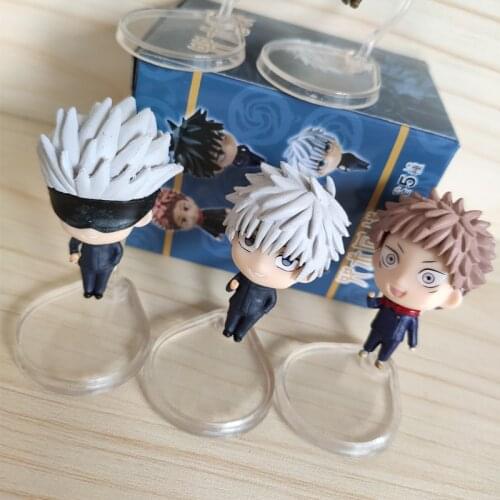 5pc/set jujutsu kaisen figurine cute Gojo Satoru Itadori Yuji Fushiguro Megumi Kugisaki Nobara PVC action figure Desk Modle 5cm