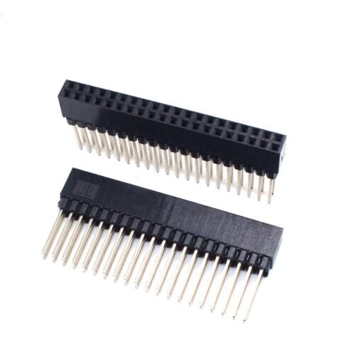 5 Pcs/lot 2.54mm Pitch 2x20 Pin 40 Pin Female Double Row Long Pin Header Strip PC104