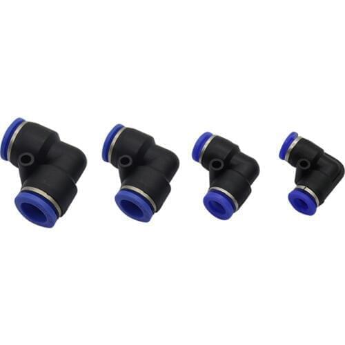 6/8/10/12mm Elbow connector Slip-lock Hose Joint 90 Degrees Butt Quick Connectors Pneumatic Pipe Fittings 5 Pcs