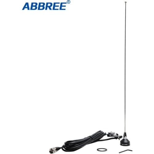 ABBREE NA-37 UHF 400-470MHz NMO Antenna Mount RG-58U 5M/16.4ft Coaxial Cable for Yaesu QYT Baofeng TYT Mobile Walkie Talkie