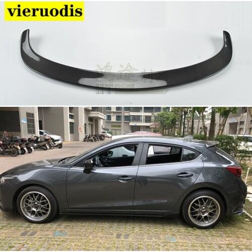For Mazda 3 Axela Hatchback 2014 2015 2016 2017 ABS Plastic Painted Color Rear Roof Trunk Lip Wing Boot Rear Spoiler