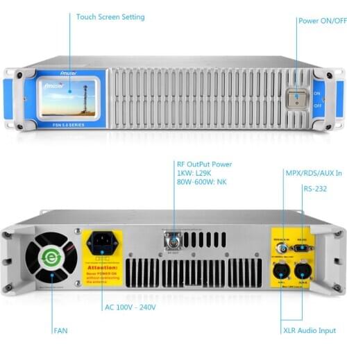 FSN-1000T 1000W 1KW FM Radio Transmitter for FM Broadcasting Radio Station for sale frequency modulation broadcasting