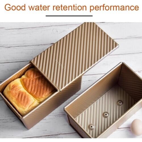 Hot Sale Rectangular Loaf Pan Carbon Steel Non-stick Bellows Cover Toast Box Mold Bread Mold Eco-Friendly Baking Tools for Cakes