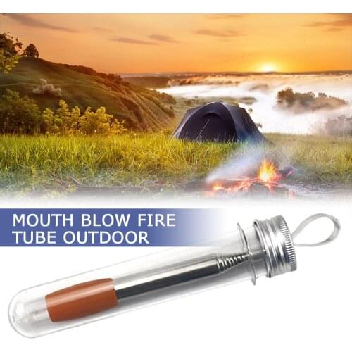 Stainless Steel Pocket Fire Bellow Collapsible Air Blasting Campfire Fire Tool Camping Retractable 8 Sections Fire Blower Pipe
