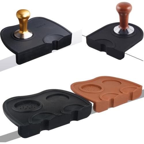 15x20x3.5cm Espresso Double Coffee Tamper Mat Silicone Rubber Tampering Corner Mat Espresso Coffee Maker