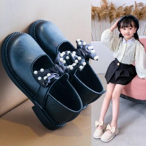 Summer Closed Toe Kids Sandals Girls Cute Butterfly-knot Shoes for Kids Princess Children Footwear New Wedding Mary Janes EN8231