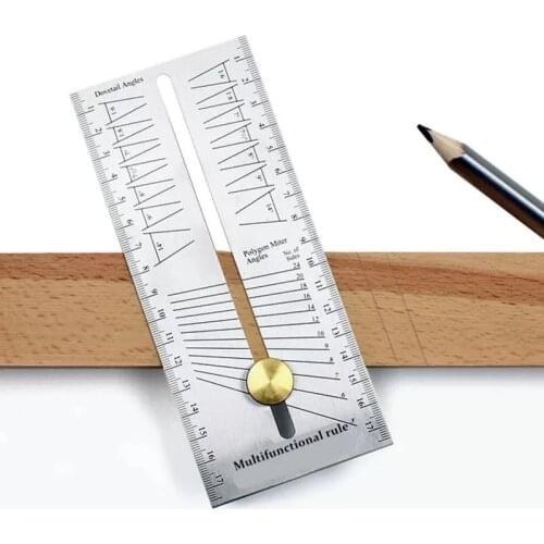 Woodworking Essentials Multifunction Scribe T-type Ruler Stainless steel Square Ruler Dovetail Marking Gauge Polygon Miter Ruler