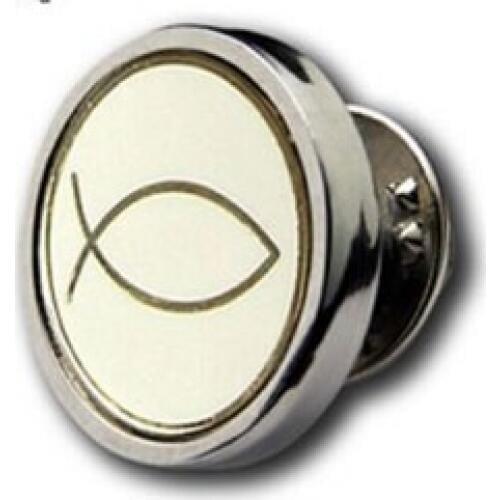 Custom Lapel Pin Badge Religious Fish Church Christian low price custom made metal lapel pin badges button pin