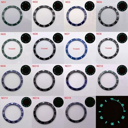 38mm ceramic bezel Insert Super Luminous Fit for 40mm Automatic GMT Mens Watch