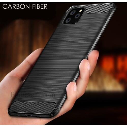 Rugged Anti-Shock Case For iPhone 12 Mini 11 Pro XS Max X XR Soft Bumper Carbon Fiber Cover For iPhone 6s 7 8 Plus SE 2020