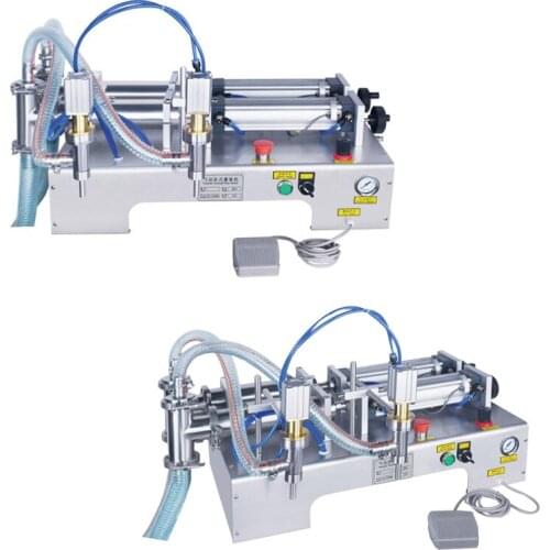 Beverage juice wine milk filling machine stainless steel double head liquid filling machine