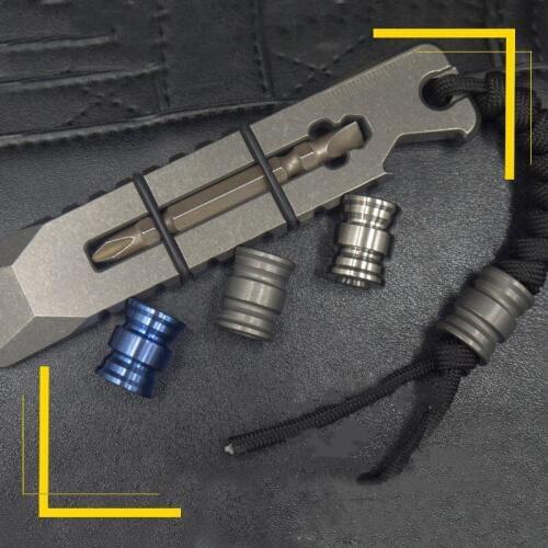 Titanium Knife Beads EDC hanging buckle zirconium tail rope pendant titanium finger gyro Beads