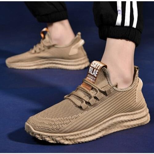 2021 spring new mens shoes flying shuttle sports shoes mens Korean fashion casual shoes running shoes