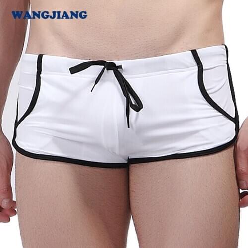 WJ Brand Mens Wholesale U Convex Design Mens Swimming Trunks Hot Springs Boxers Swimming Trunks